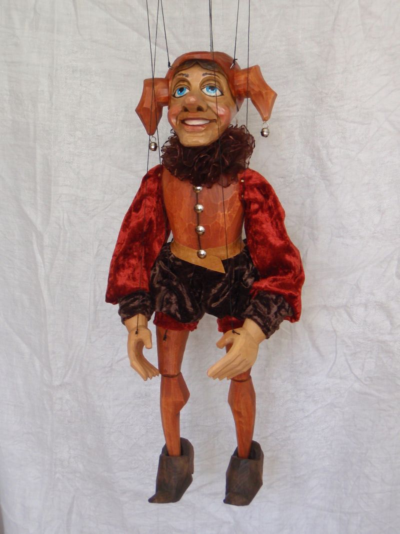 Jester puppet marionette K 013 - Click Image to Close